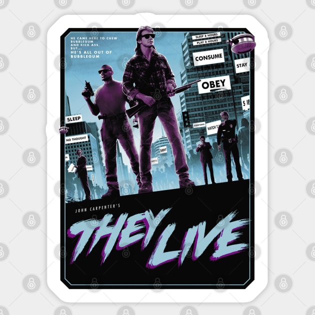 THEY LIVE Sticker by kikusui